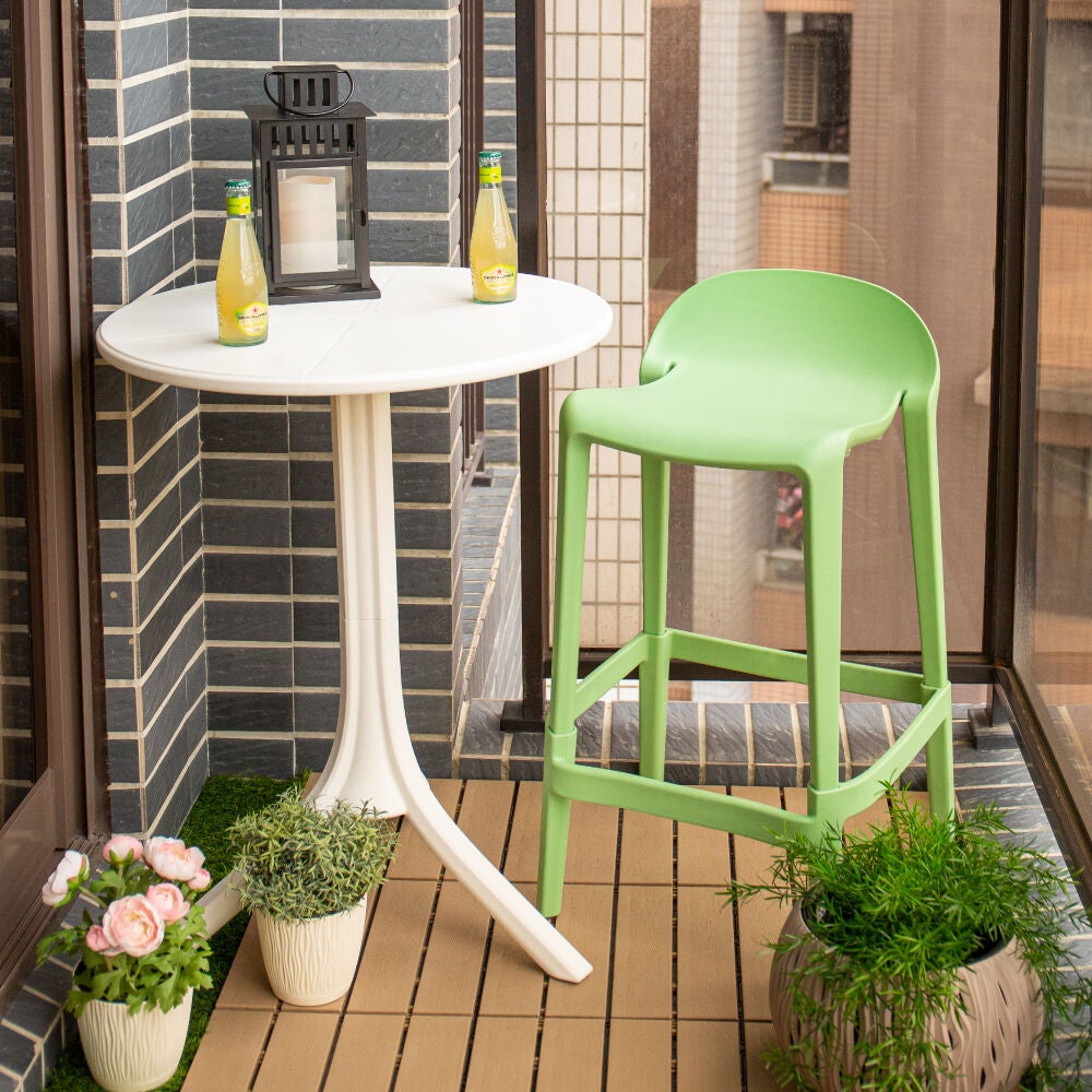 Seattle 2-in-1 Round Side Table, WHITE, alternate image number 7