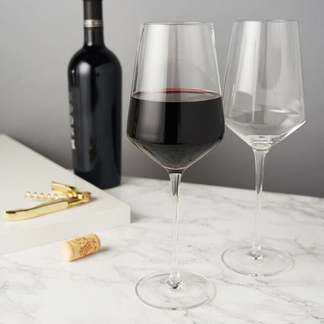 Angled Crystal Bordeaux Glasses, , on-hover image number 1