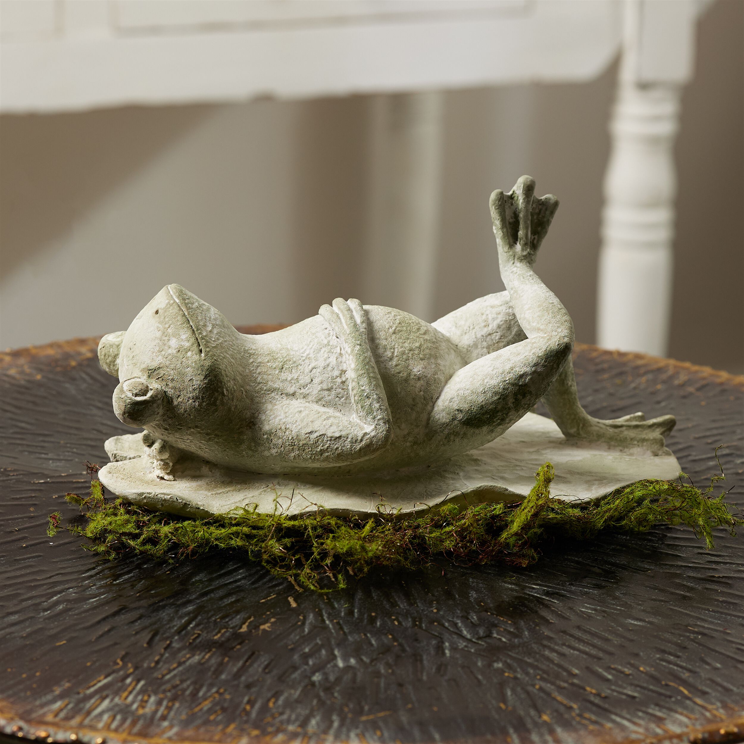 Laying Frog Figurine Set of 4, GREEN, alternate image number 3