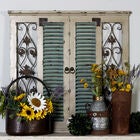 Beige Rustic Floral Wood Wall Décor, , alternate image number null