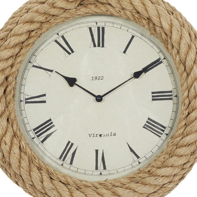 Beige Coastal Wood Wall Clock, , alternate image number 5