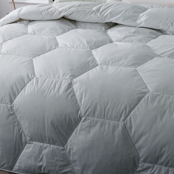 Honeycomb Stitch Down Alternative Comforter, Glacier Grey, , alternate image number null