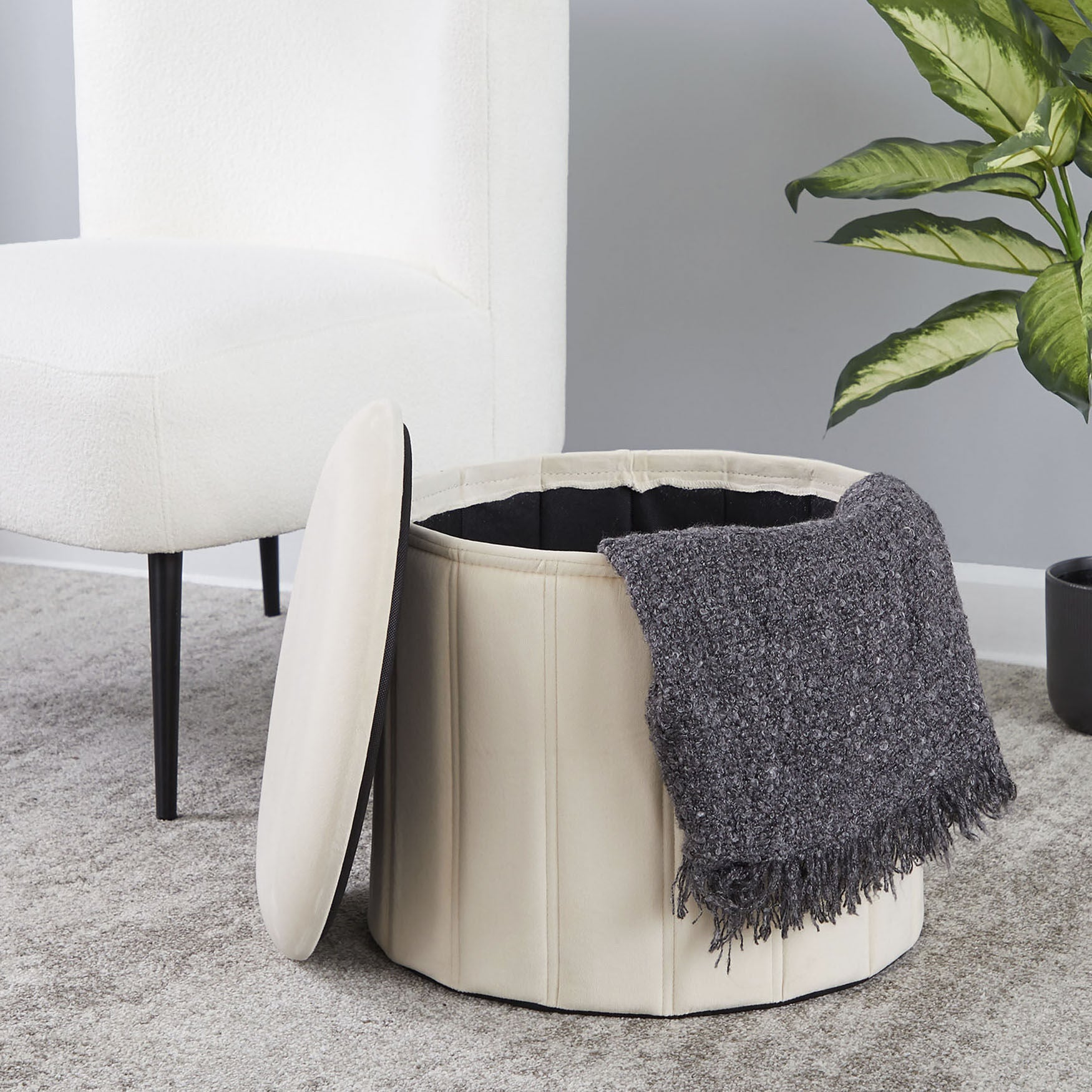 Lindsey Folding Storage Ottoman, , alternate image number 4