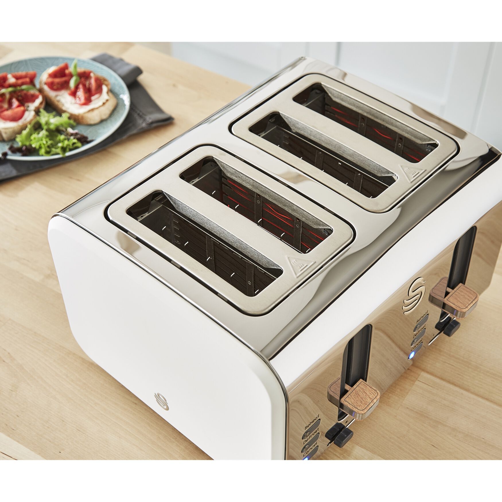 Nordic 4 Slice Toaster - White, , alternate image number 4