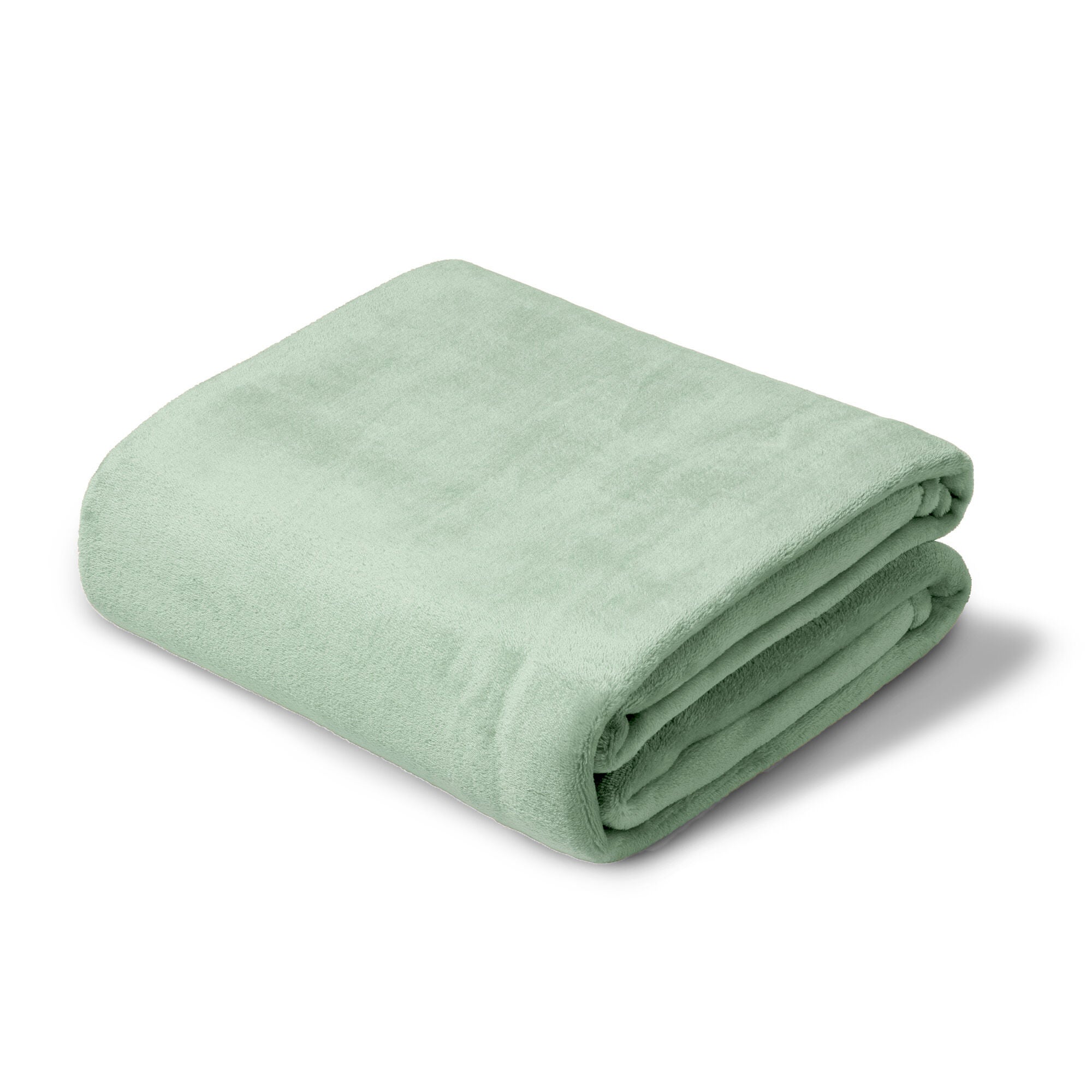 HGTV Super Luxe Faux Fur Throw Blanket Quietude 78 x 92 inches, GREEN, alternate image number 1
