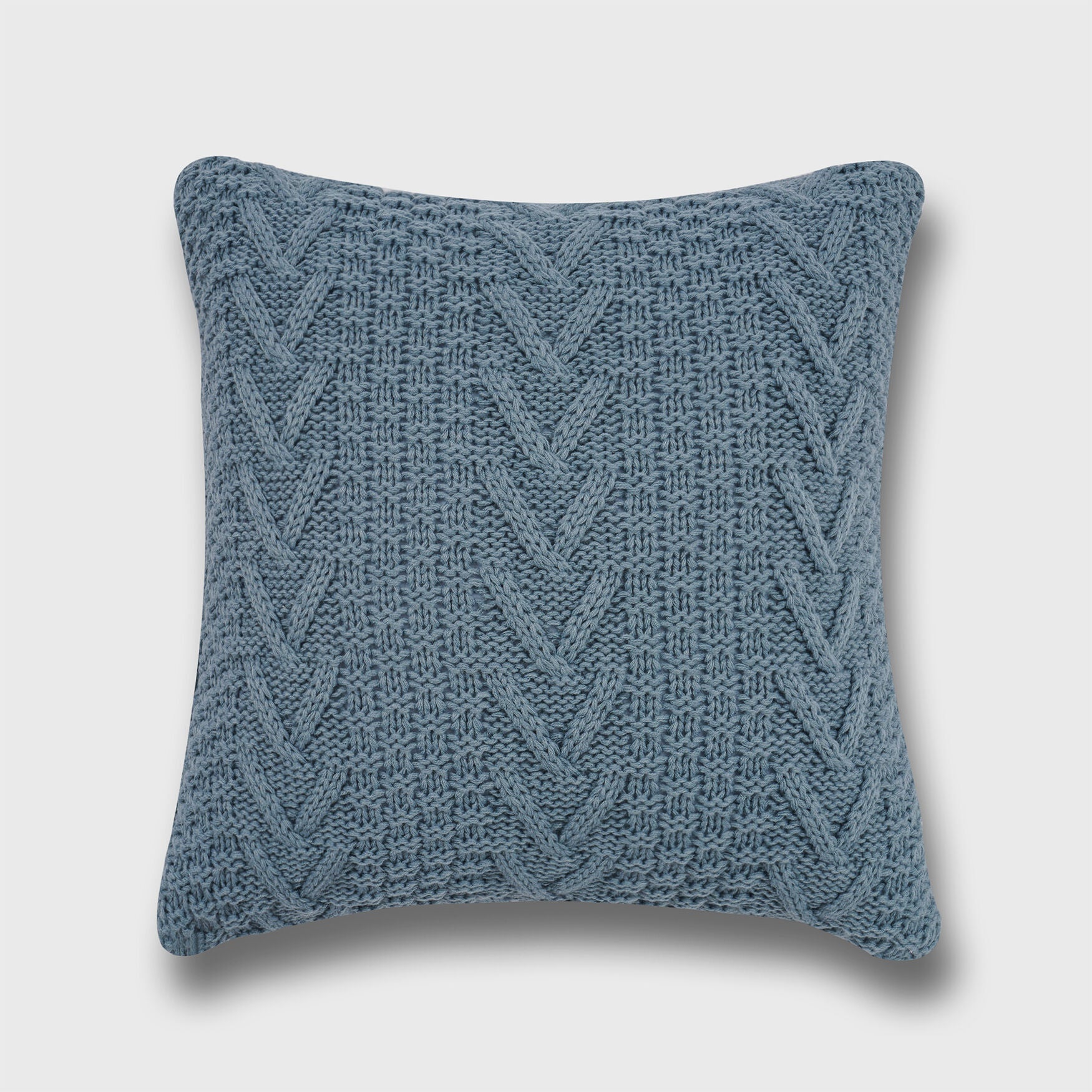 Chunkey Sweater Knit Pillow, BLUE, hi-res image number 0