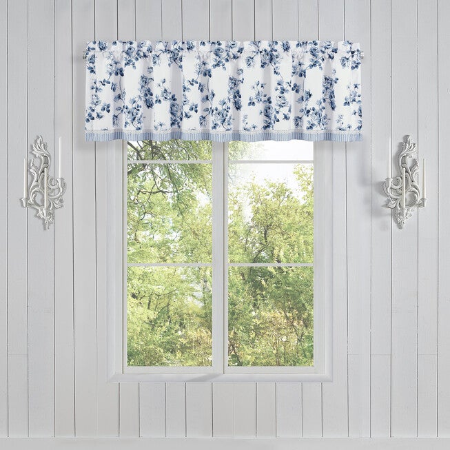 Rialto Window Straight Valance, FRENCH BLUE, hi-res image number null