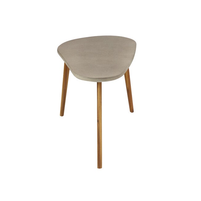 Grey Resin Modern Outdoor Accent Table, , alternate image number null