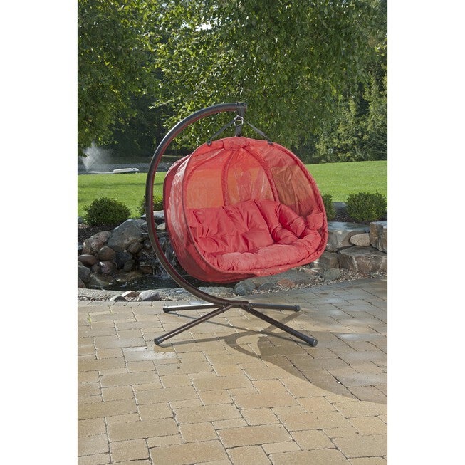 Hanging Pumpkin Patio Chair - Red, RED, hi-res image number 0