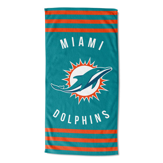 Dolphins Stripes Beach Towel, MULTI, hi-res image number null