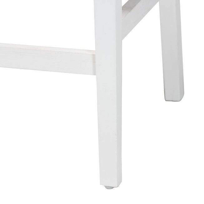 Talli Bohemian Paper Loom and White Mahogany Wood 2-Piece Counter Stool Set, BROWN, alternate image number null