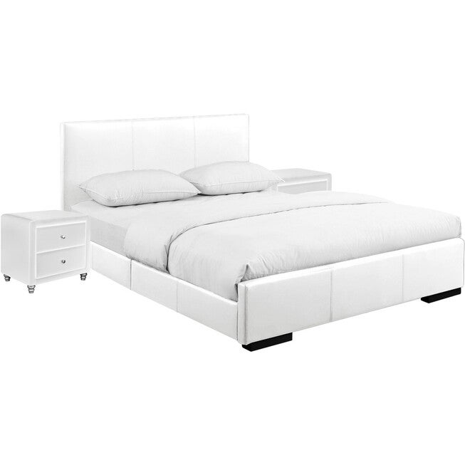 Hindes Upholstered Platform Bed With 2 Nightstands, , alternate image number 2