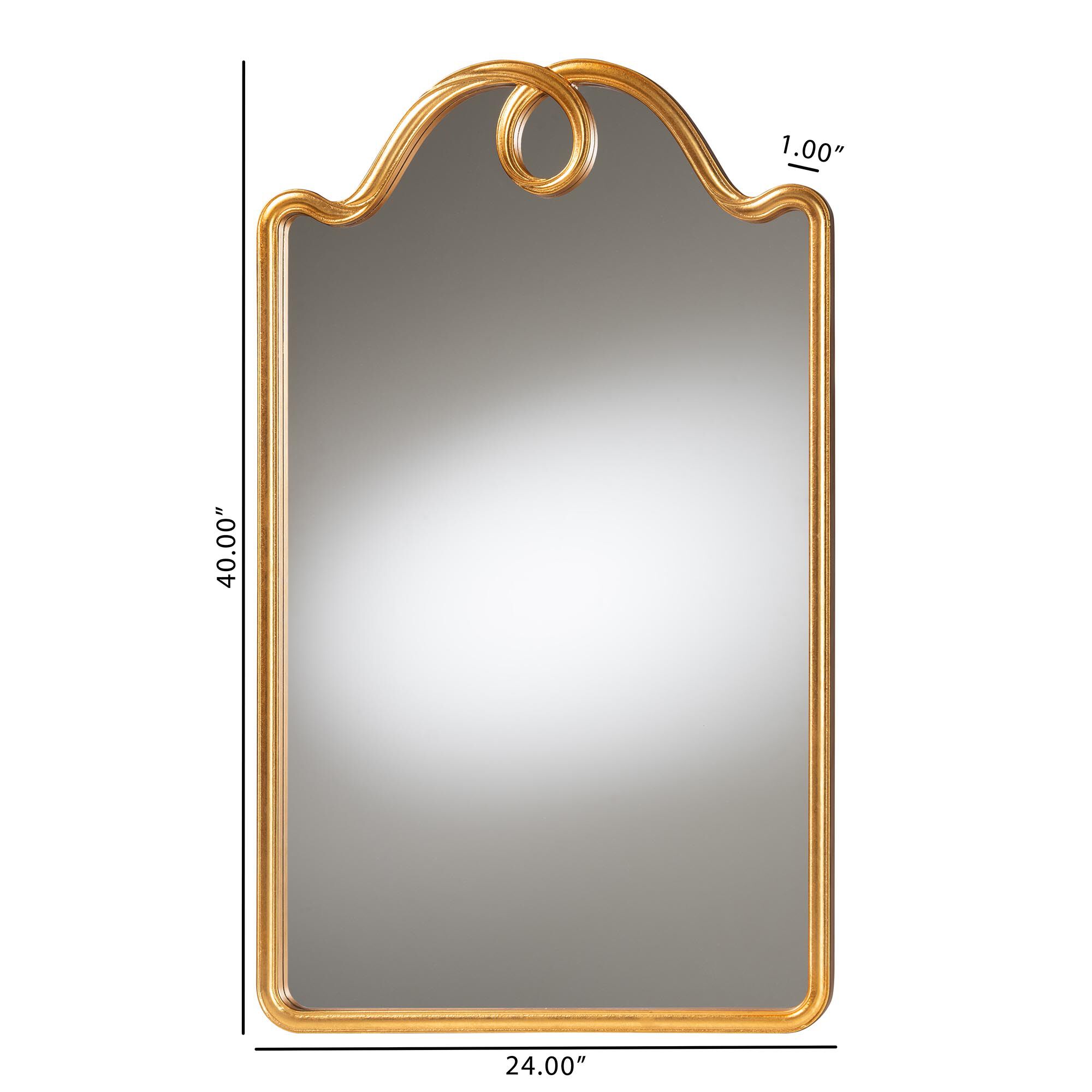 Elian Gold Wall Mirror, GOLD, alternate image number 4