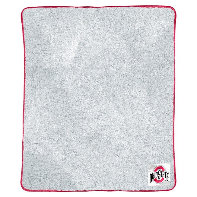 Ohio State Patch Two Tone Sherpa Throw, MULTI, hi-res image number null