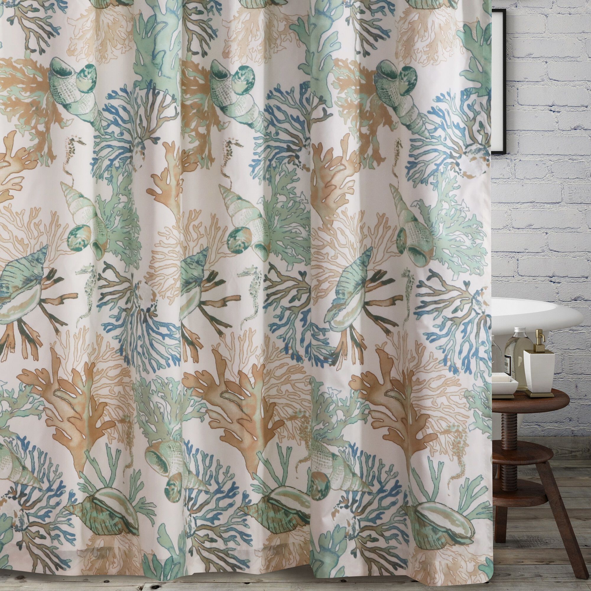 Atlantis Bath and Shower Curtain, JADE, alternate image number 2