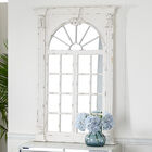 Cream Vintage Wood Floor Mirror, , alternate image number null