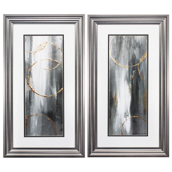 Gray Matter Framed Wall Décor, Set Of 2, GRAY, hi-res image number null