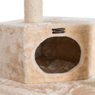 Real Wood 72" Cat Tower Entertainment Furniture With Lounge Basket, Perch, , alternate image number null