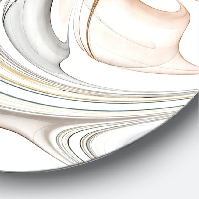 White Stained Glass Floral Art Modern Wall Clock, , alternate image number 2