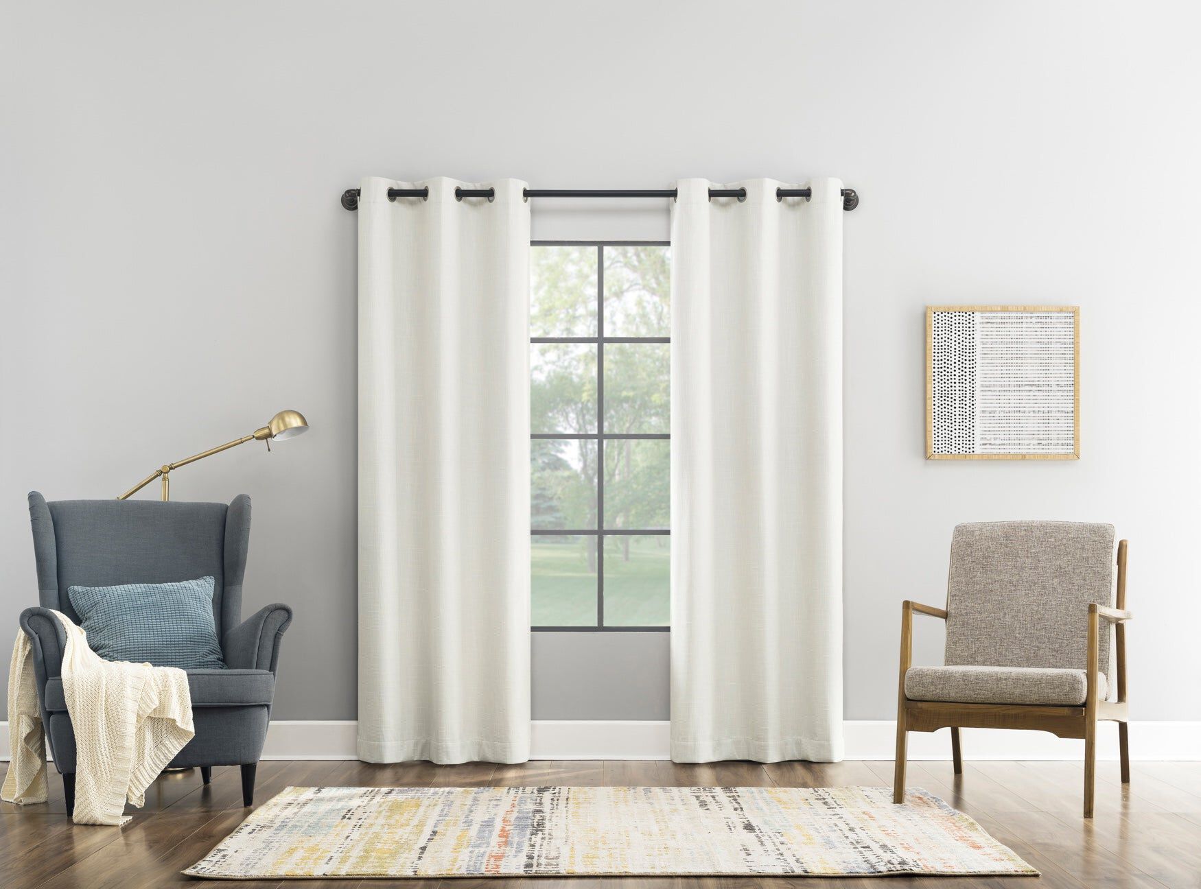 Aldwin 100% Blackout Magnetic Grommet Panel | King Size