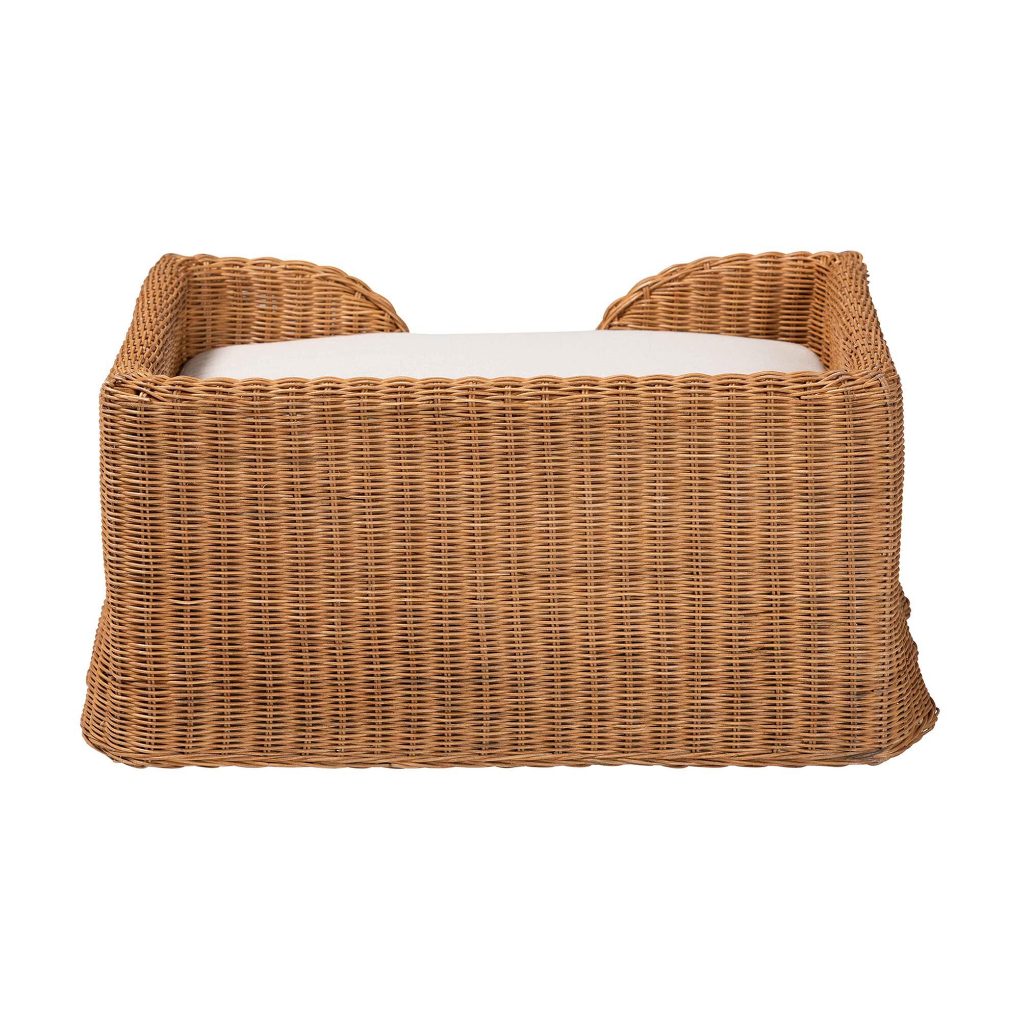 Belita Natural Rattan Pet Bed with Scalloped Base, 30.2 inches, HONEY, alternate image number 4