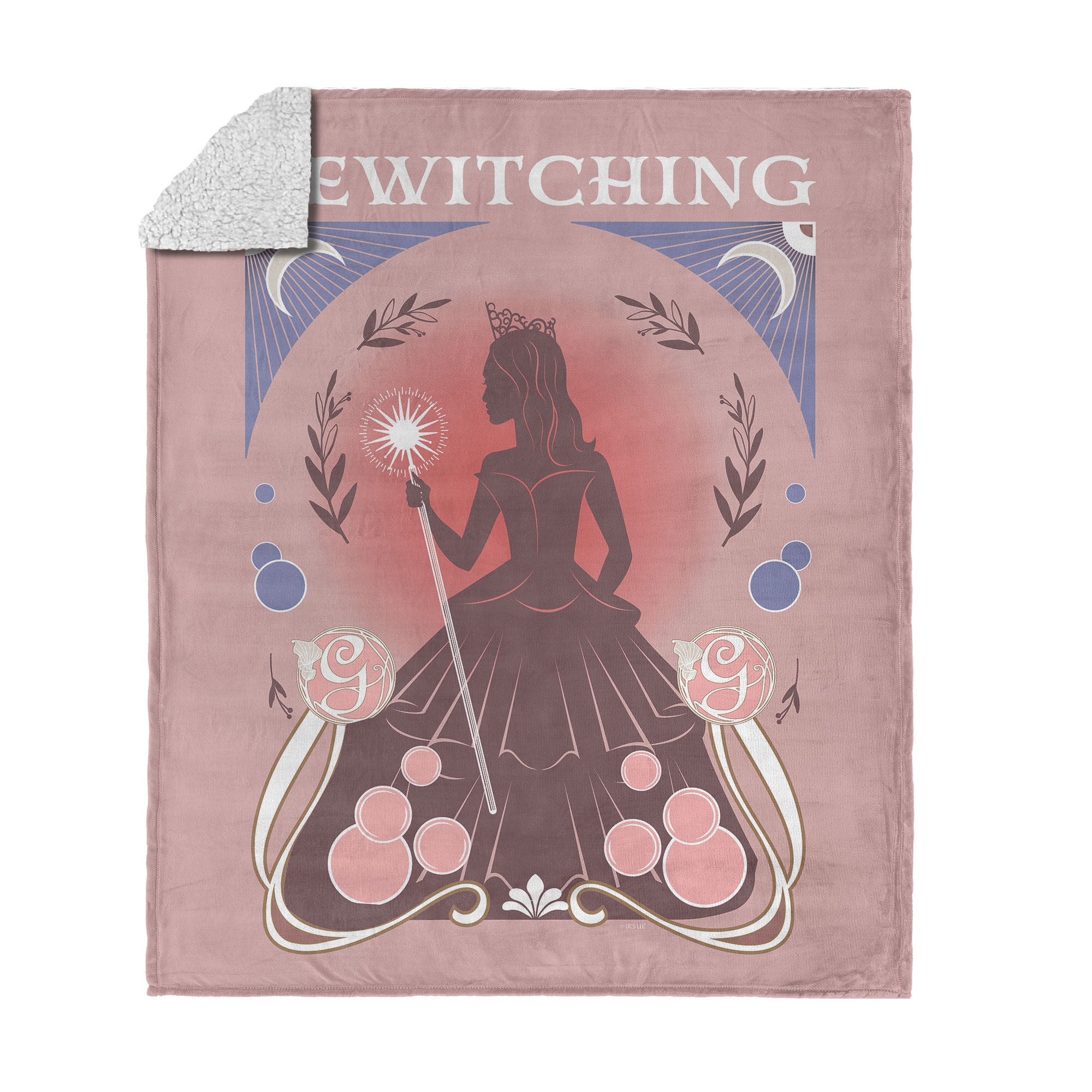 Wicked Bewitching Silk Touch Sherpa Throw Blanket 50x60 inches, PINK, hi-res image number 0