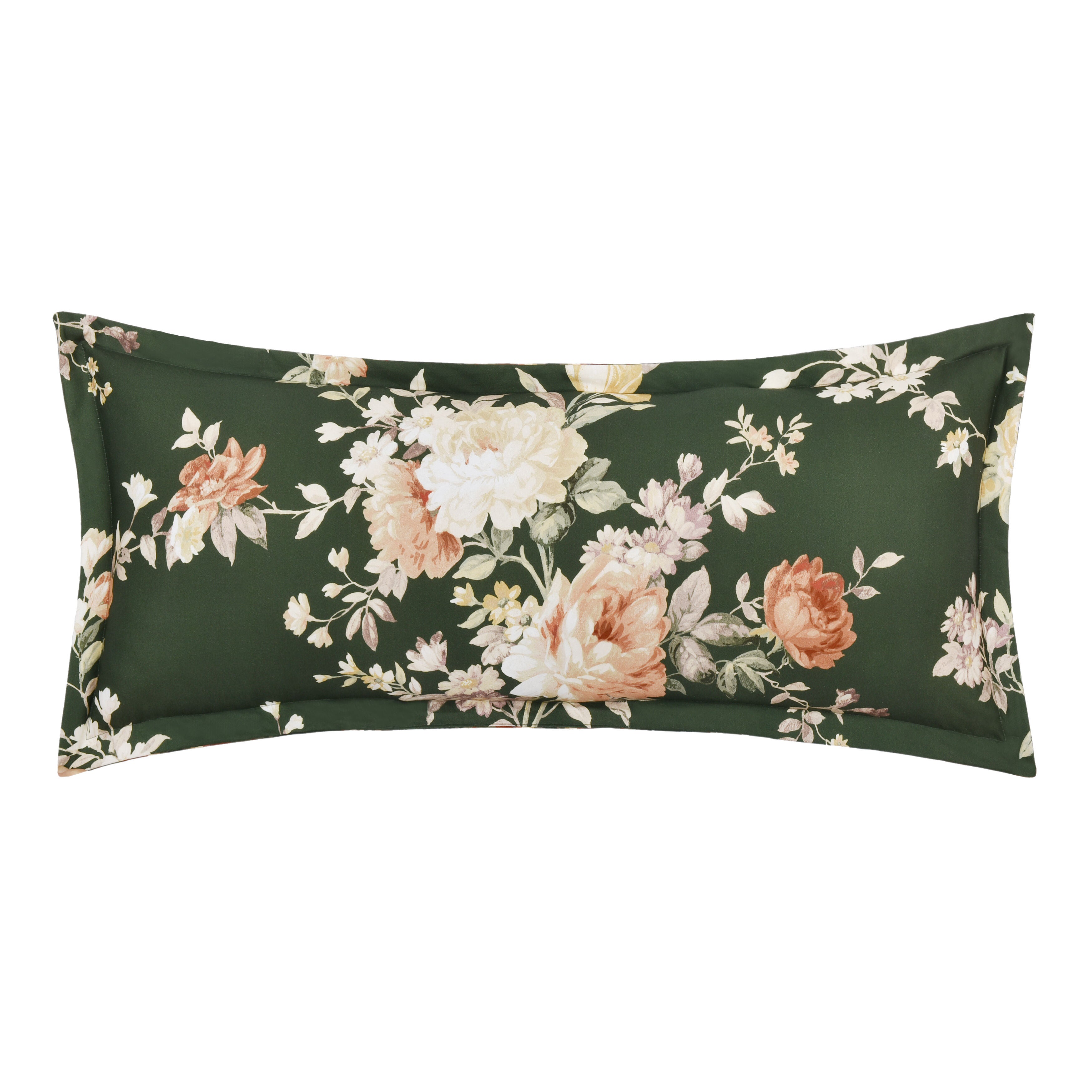 BRITTANY BOLSTER DECORATIVE THROW PILLOW, FOREST, on-hover image number 1