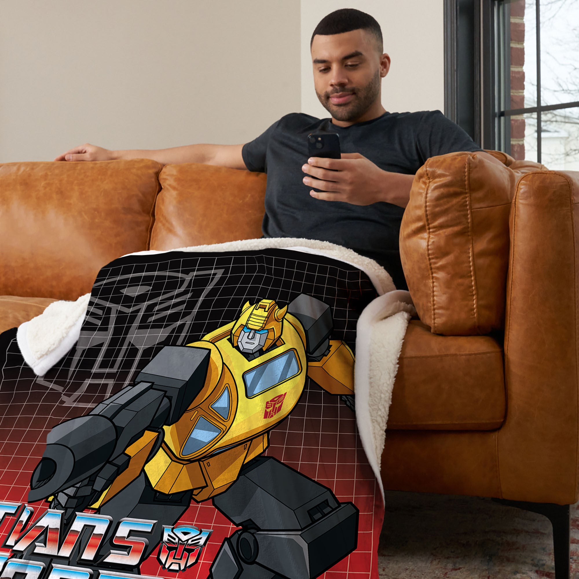 Hasbro Transformers G1 Optimus Prime And Megatron Silk Touch Sherpa Throw Blanket 50X60 Inches, TRANSFORMERS, on-hover image number 1