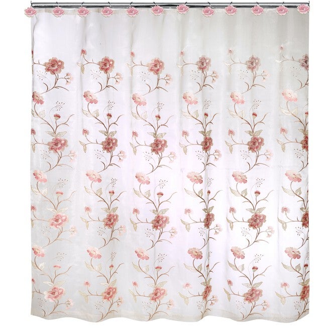 Dublin Rose Shower Curtain, BEIGE, hi-res image number null