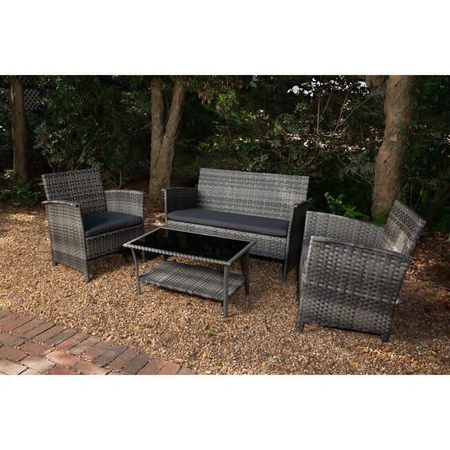 Jareth Wicker Patio Set in Gray, , alternate image number null