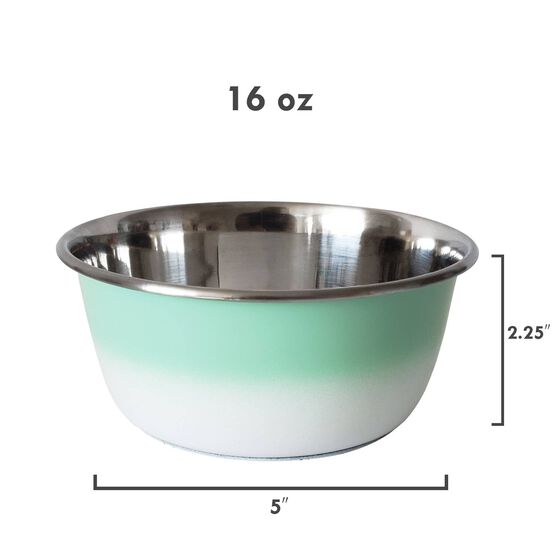 Stainless Steel Deep Dog Bowl - Coral, , alternate image number null