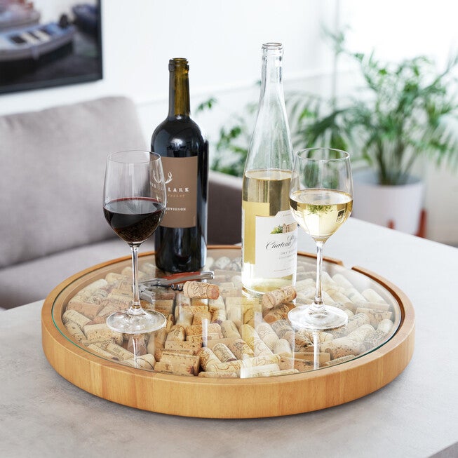 Lazy Susan Cork Display By True, , on-hover image number null
