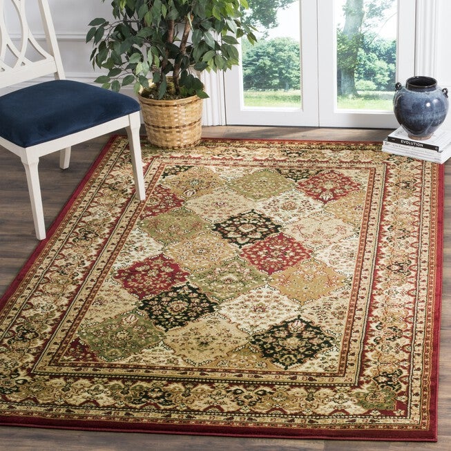 Lyndhurst 221 Multi / Red 8' X 8' Round Round Rug, , on-hover image number 1
