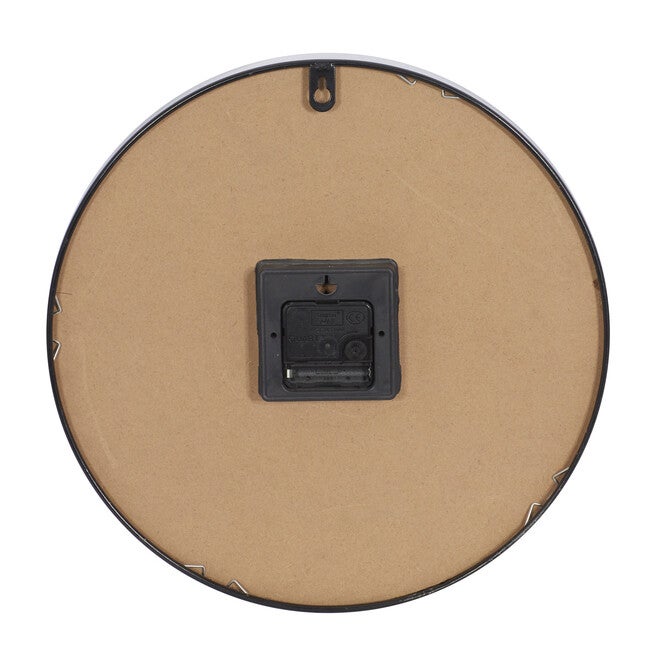 Round Black Wood Clement Audierne Wall Clock, , alternate image number null