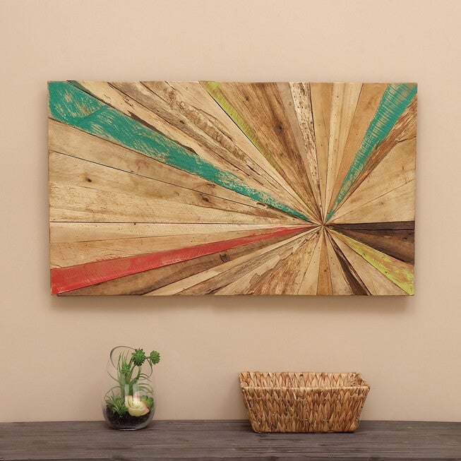 Brown Rustic Abstract Teak Wood Wall Decor Wall Decor, , alternate image number 8