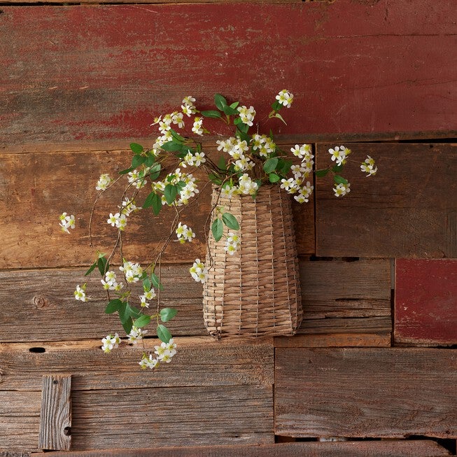 Mini Floral Twig Branch (Set of 6), WHITE/GREEN, alternate image number null