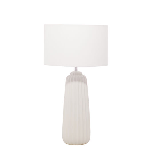 White Stone Traditional Table Lamp, WHITE, hi-res image number null