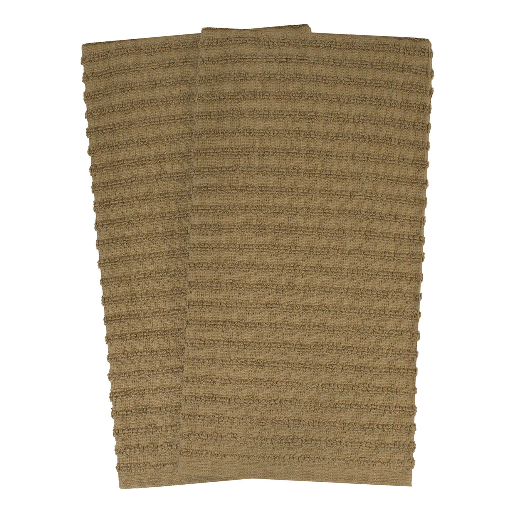 Royale 2Pk Solid Kitchen Towel, MOCHA, hi-res image number 0