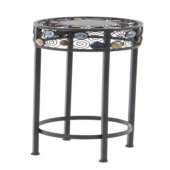 Set Of 3 Black Metal Traditional Plantstand, , alternate image number 3