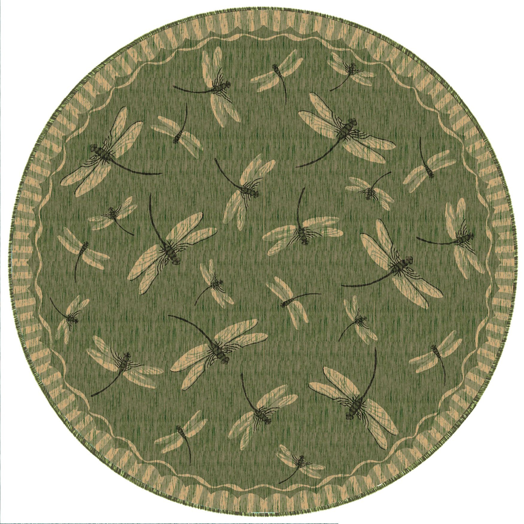 Liora Manne Carmel Dragonfly Indoor/Outdoor Rug 23 inchesX7 feet 6 inches, , alternate image number 3