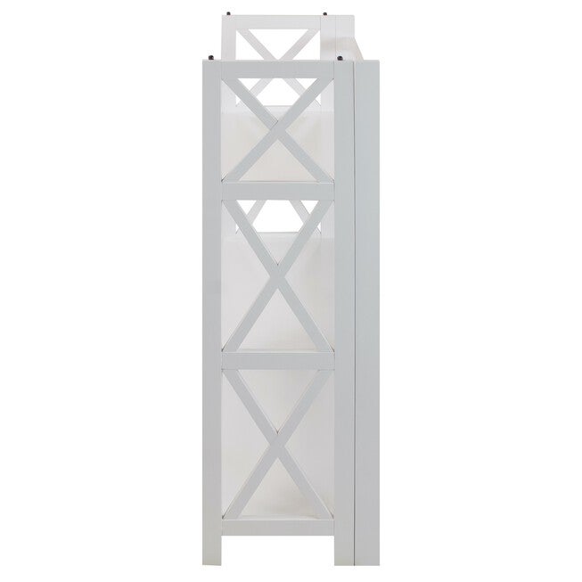 Montego 3-Shelf Folding Bookcase - White, , alternate image number 2