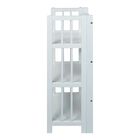 3-Shelf Folding Bookcase 14" Wide-White, , on-hover image number null