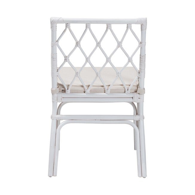 Carwyn Bohemian White Rattan Dining Chair, WHITE, alternate image number null