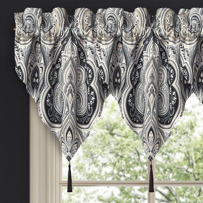Messina Window Ascot Valance, BLACK, alternate image number null