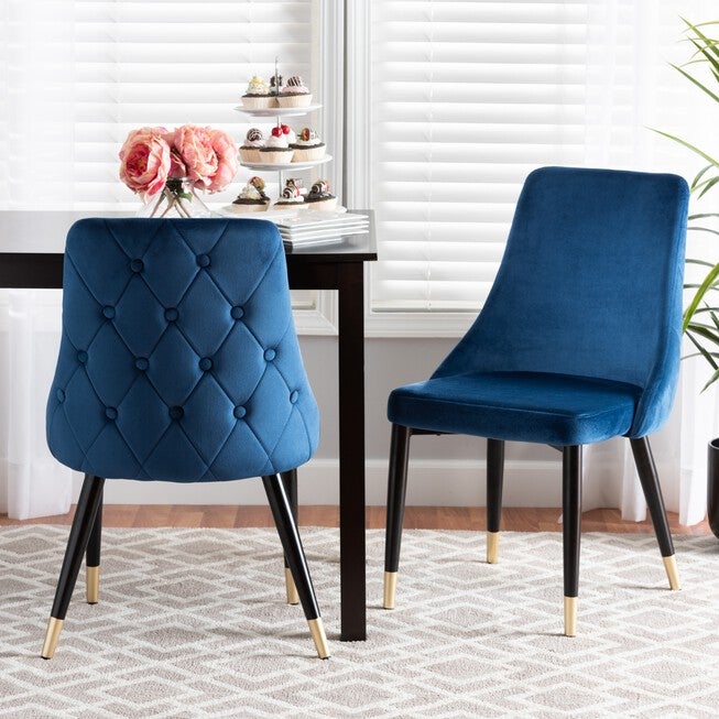Giada Contemporary Glam And Luxe 2-Piece Dining Chair Set, , alternate image number null