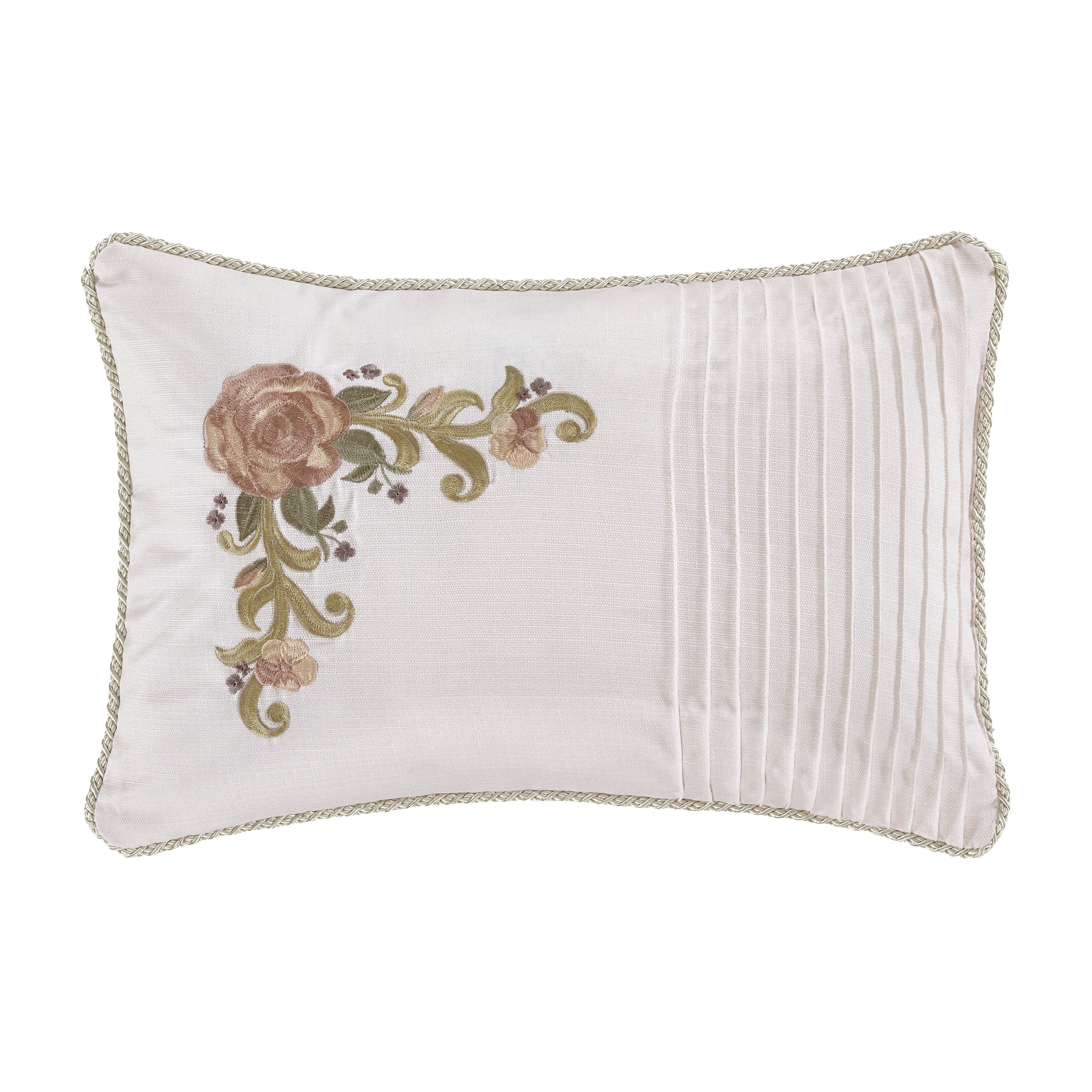 Chardonnay Boudoir Decorative Throw Pillow, IVORY, hi-res image number null