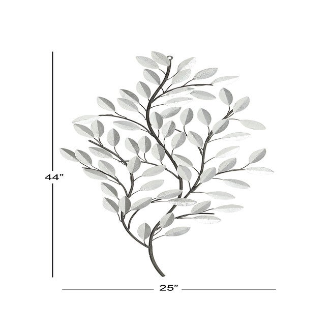 Silver Metal Glam Floral Wall Decor, , alternate image number 5