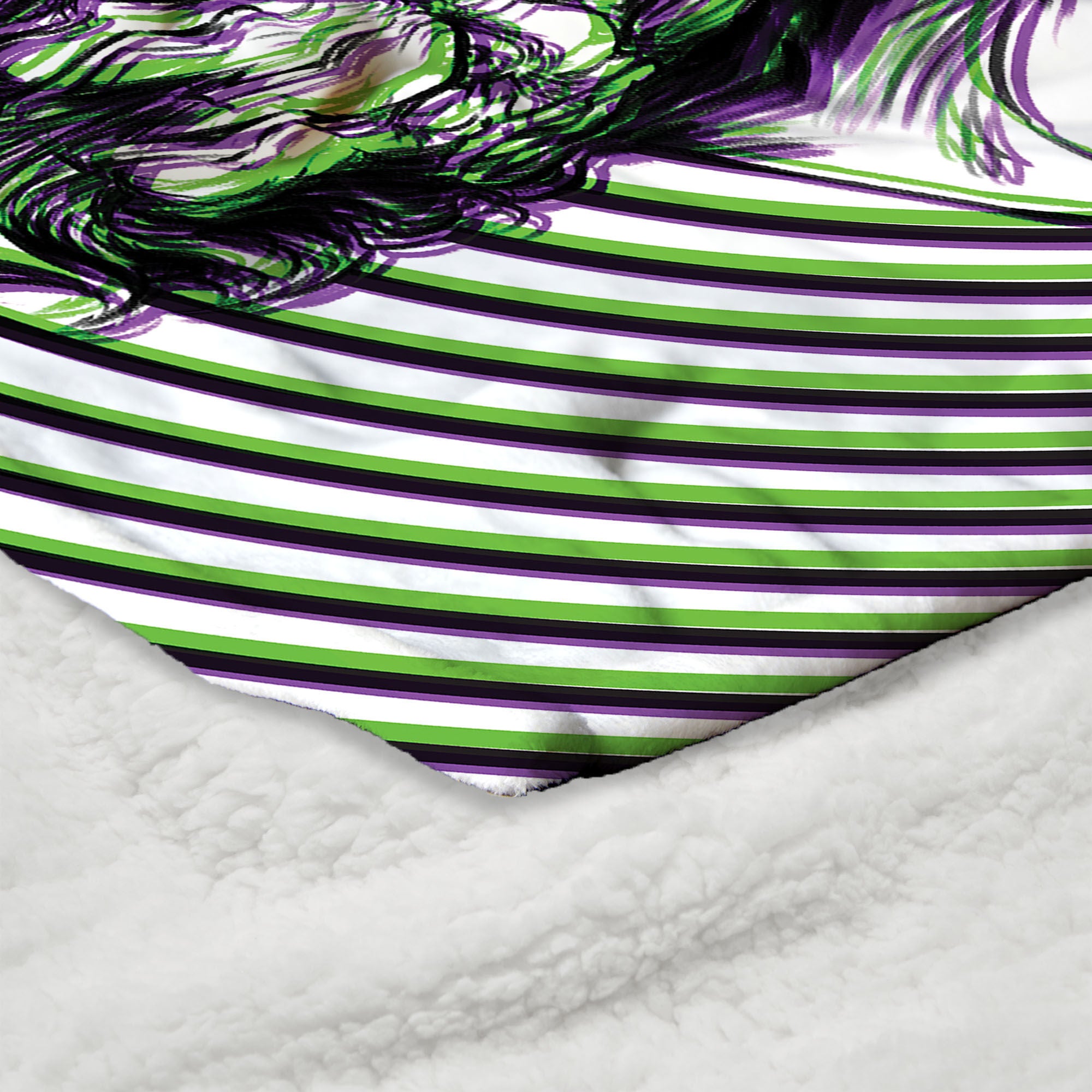 Warner Bros. DC Laughing Man Silk Touch Sherpa Throw Blanket 50x60 Inches, LAUGHING MAN, alternate image number 4