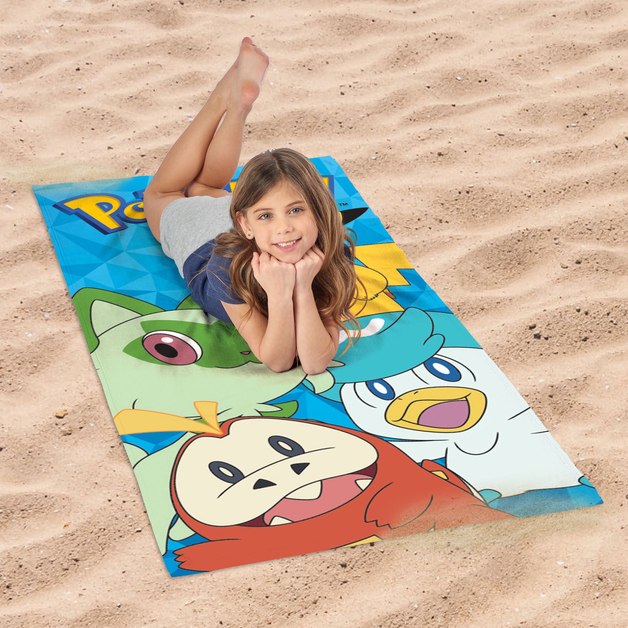Pokemon Power Group Microfiber Beach Towel 30x60 inches, POKEMON, alternate image number 1