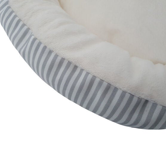 Stripe Printing poly-cotton cozy round cat bed , 18 inch, , alternate image number null